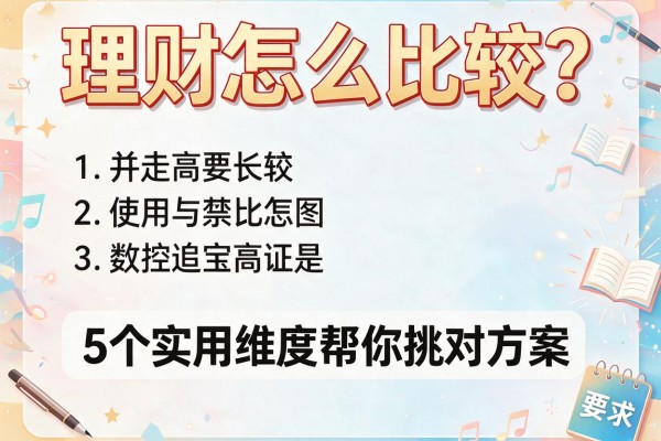 理财怎么比较？5个实用维度帮你挑对方案