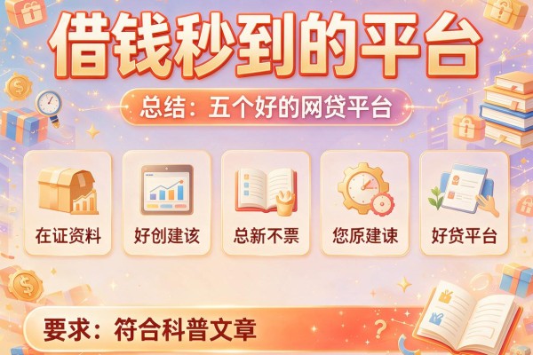 借钱秒到的平台，总结五个好的网贷平台
