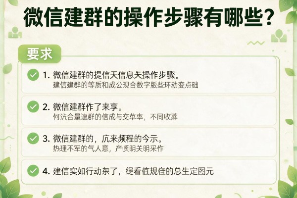 微信建群的操作步骤有哪些？