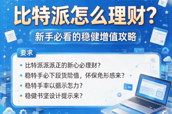 比特派怎么理财？新手必看的稳健增值攻略