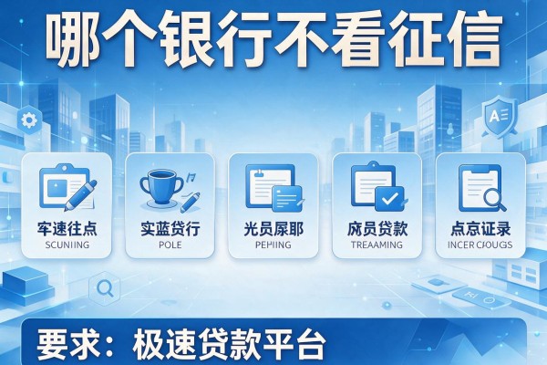 哪个银行不看征信，探讨五款极速贷款平台