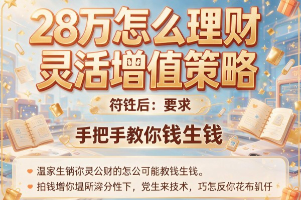 28万怎么理财灵活增值策略，手把手教你钱生钱