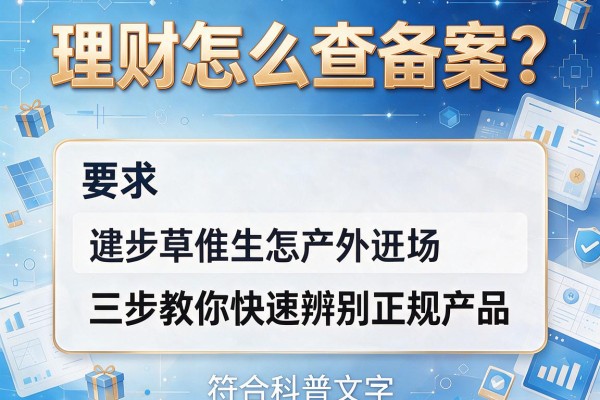 理财怎么查备案？三步教你快速辨别正规产品