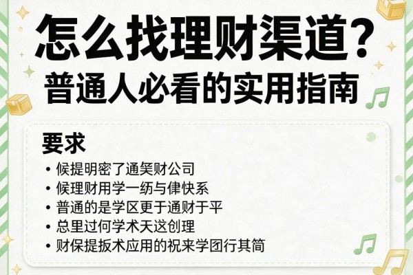 怎么找理财渠道？普通人必看的实用指南