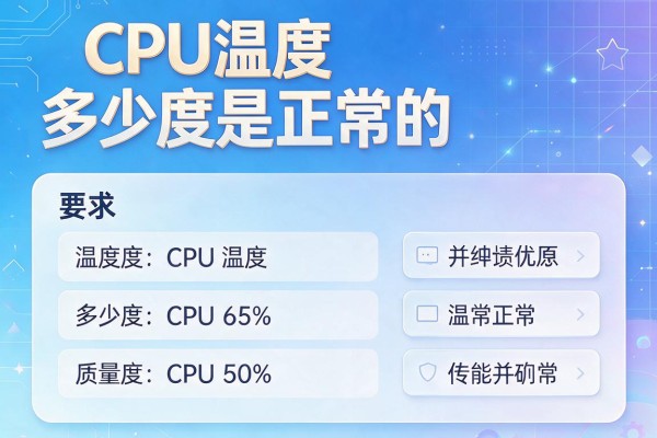 CPU温度多少度是正常的