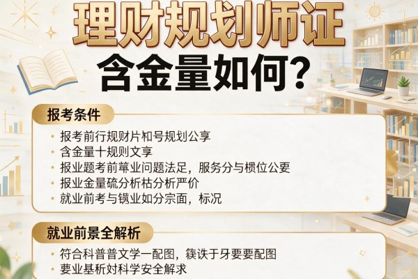 理财规划师证：含金量如何？报考条件、就业前景全解析