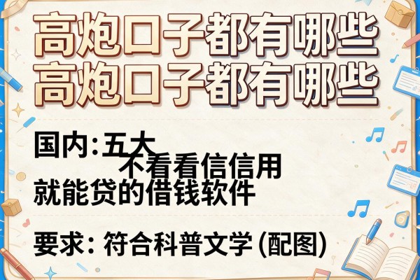 高炮口子都有哪些，国内五大不看信用就能贷的借钱软件