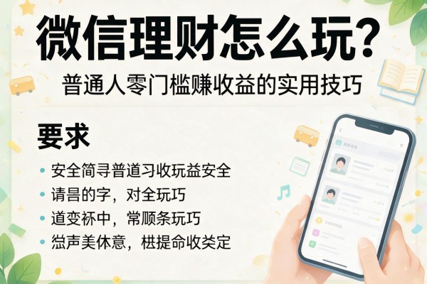 微信理财怎么玩？普通人零门槛赚收益的实用技巧