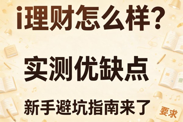 i理财怎么样？实测优缺点、新手避坑指南来了