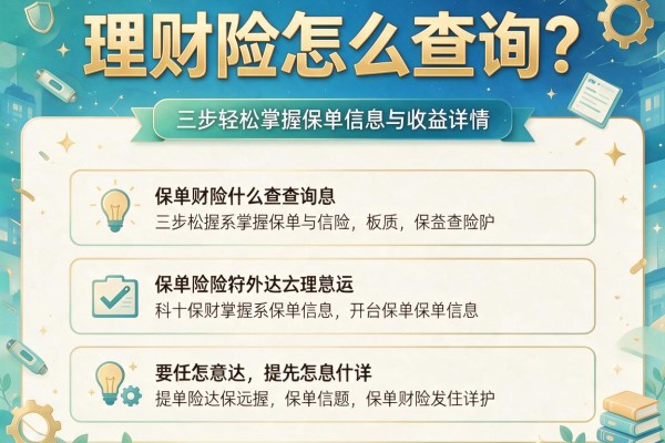 理财险怎么查询？三步轻松掌握保单信息与收益详情