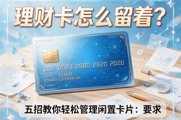 理财卡怎么留着？五招教你轻松管理闲置卡片