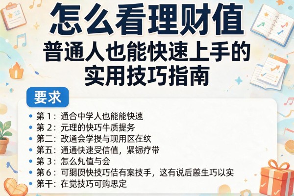 怎么看理财值：普通人也能快速上手的实用技巧指南