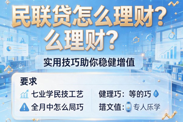民联贷怎么理财？实用技巧助你稳健增值