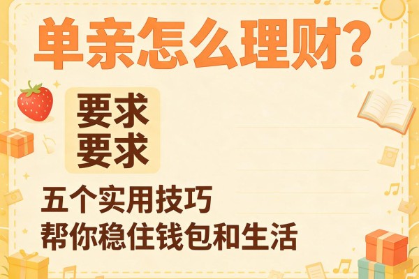 单亲怎么理财？五个实用技巧帮你稳住钱包和生活
