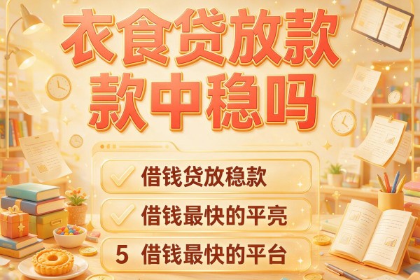 衣食贷放款中稳吗，阐述5家借钱最快的平台