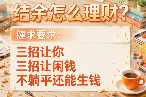 结余怎么理财？三招让你闲钱不躺平还能生钱