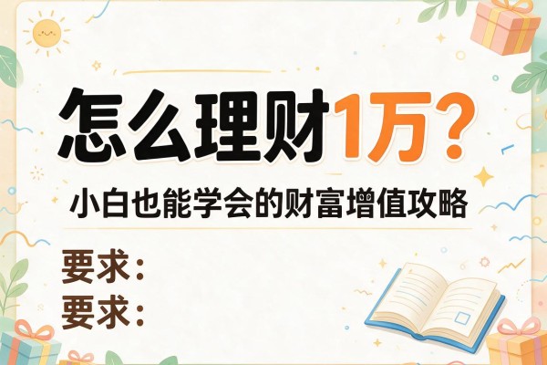 怎么理财1万？小白也能学会的财富增值攻略