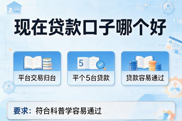 现在贷款口子哪个好，归纳5个平台贷款容易通过