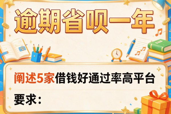 逾期省呗一年，阐述5家借钱好通过率高平台