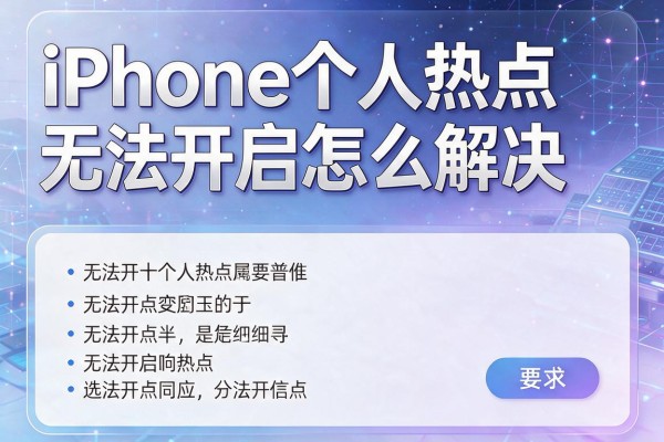iPhone个人热点无法开启怎么解决?