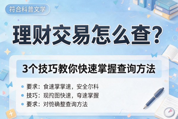 理财交易怎么查？3个技巧教你快速掌握查询方法