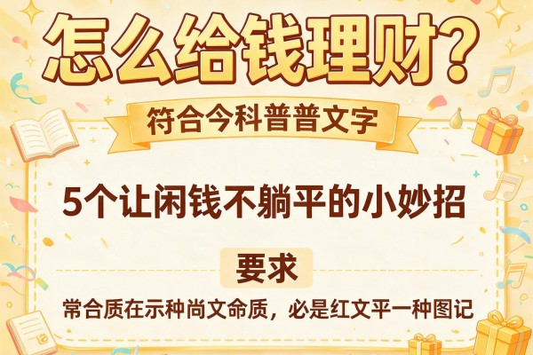 怎么给钱理财？5个让闲钱不躺平的小妙招
