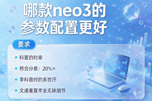 哪款neo3的参数配置更好