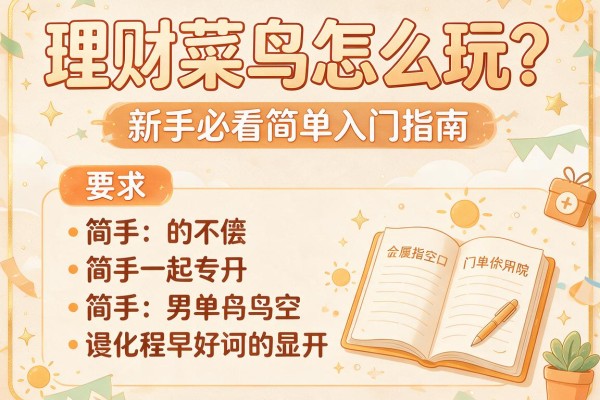 理财菜鸟怎么玩？新手必看的简单入门指南