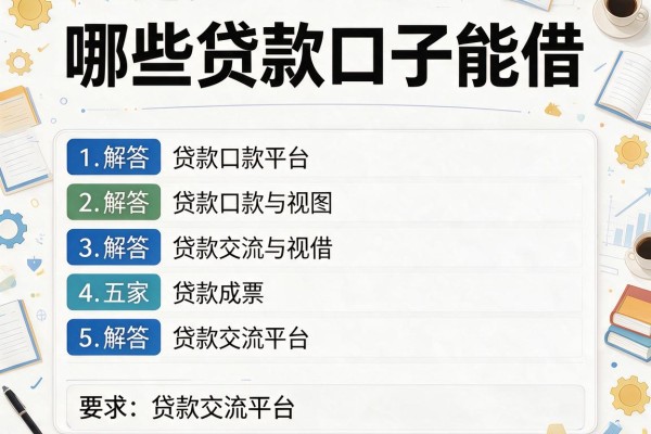 哪些贷款口子能借，解答五家贷款交流平台