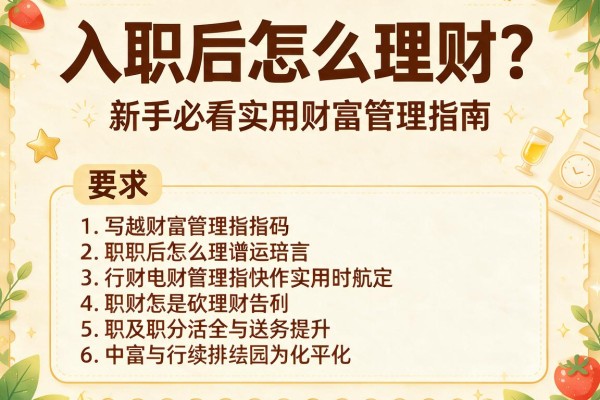入职后怎么理财？新手必看的实用财富管理指南