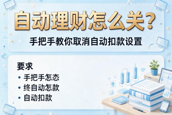 自动理财怎么关？手把手教你取消自动扣款设置