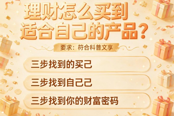 理财怎么买到适合自己的产品？三步找到你的财富密码