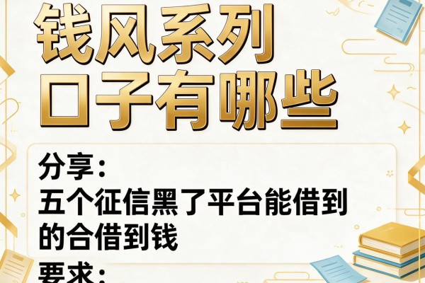 钱风系列口子有哪些，分享五个征信黑了平台能借到钱