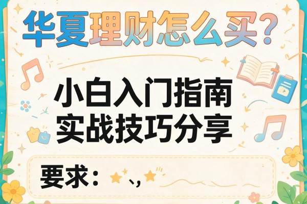 华夏理财怎么买？小白入门指南与实战技巧分享