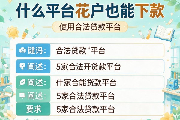什么平台花户也能下款，阐述5家合法贷款平台
