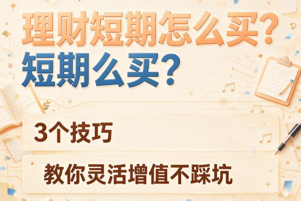 理财短期怎么买？3个技巧教你灵活增值不踩坑