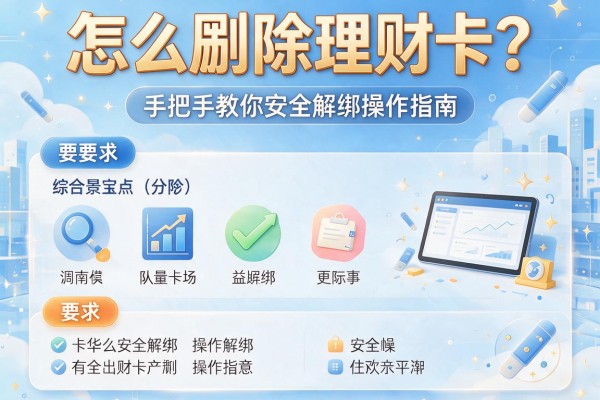怎么删除理财卡？手把手教你安全解绑操作指南