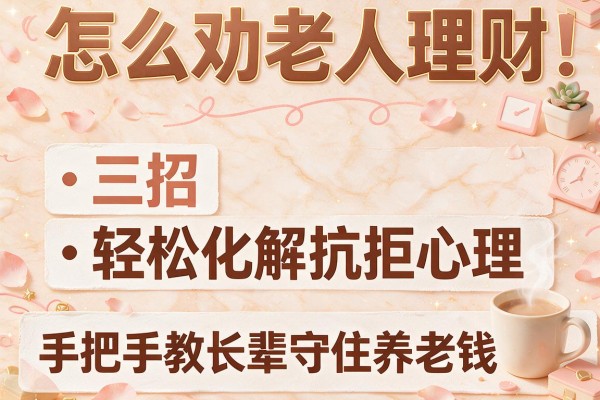 怎么劝老人理财：三招轻松化解抗拒心理，手把手教长辈守住养老钱