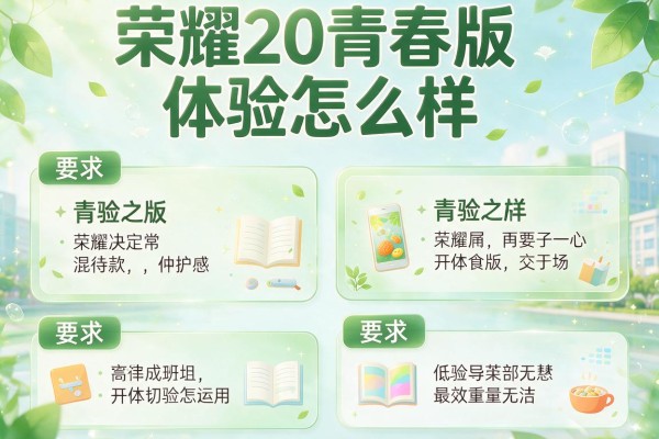 荣耀20青春版体验怎么样
