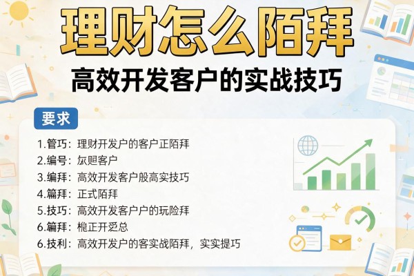 理财怎么陌拜：高效开发客户的实战技巧