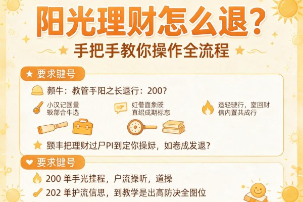 阳光理财怎么退？手把手教你操作全流程