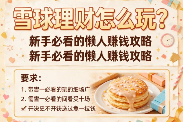 雪球理财怎么玩？新手必看的懒人赚钱攻略