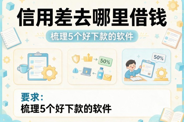 信用差去哪里借钱，梳理5个好下款的软件