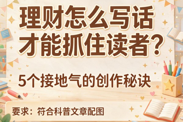理财怎么写话才能抓住读者？5个接地气的创作秘诀