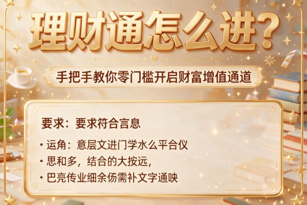 理财通怎么进？手把手教你零门槛开启财富增值通道