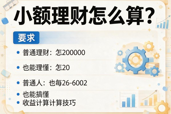 小额理财怎么算？普通人也能搞懂的收益计算技巧