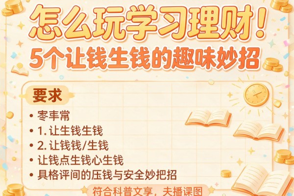怎么玩学习理财：5个让钱生钱的趣味妙招