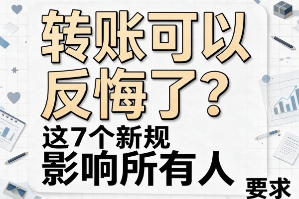 转账可以反悔了?这7个新规影响所有人
