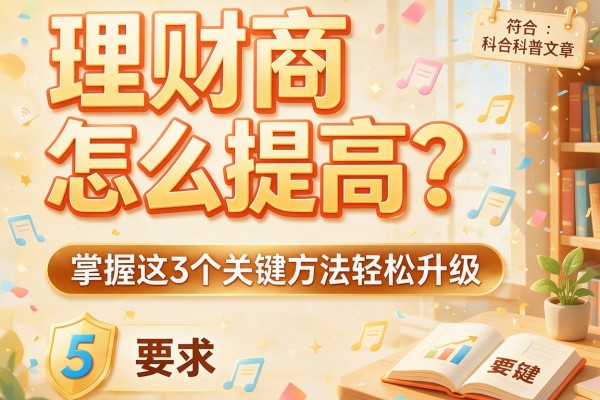 理财商怎么提高？掌握这3个关键方法轻松升级