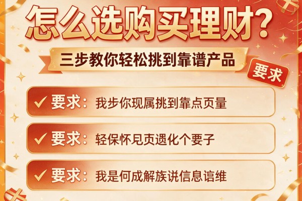 怎么选购买理财？三步教你轻松挑到靠谱产品